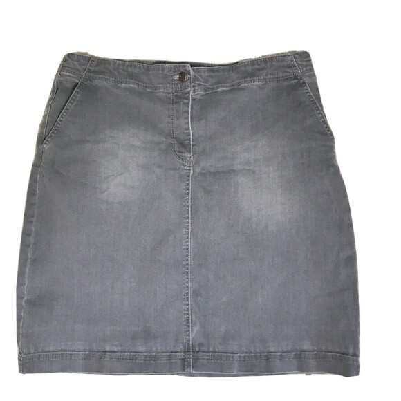 Talbots 16 Skirt Womens gray denim jean skirt Flaw-spot - Picture 1 of 12